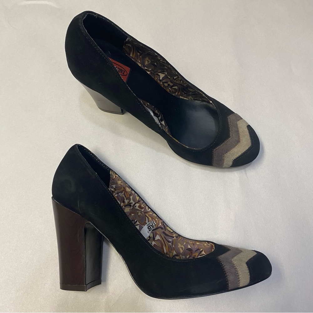 Missoni for Target Women’s Heels Pumps Size 7.5 Leather Upper Sole Chunky Heel